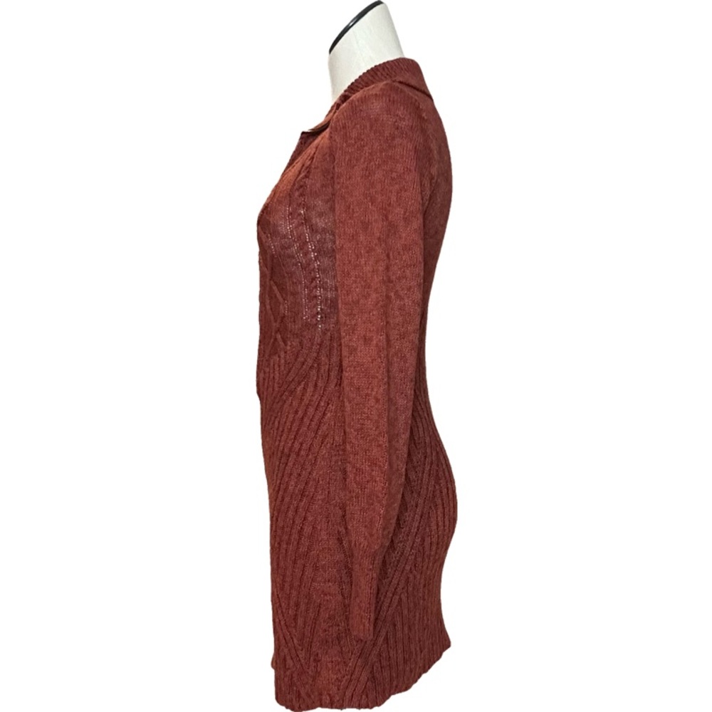 Free People Mont Blanc Rust Sweater Mini Dress, size XS - Picture 7 of 11